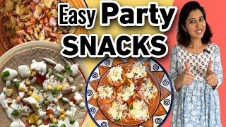 Easy Party Snacks | ஈசி பார்ட்டி ஸ்நாக்ஸ் | Holiday snacks | Poornima Raman