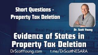 Evidence of States in Property Tax Deletion