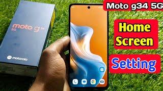 how to change home screen mode in moto g34 5g, moto g34 5g home screen setting