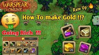 Warspear Online - How to make gold for newbie players !? Rate up after Update versi 9.0