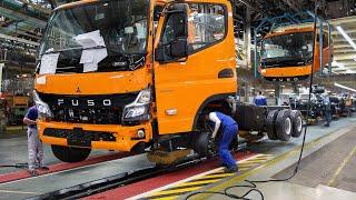 Inside Massive Japanese Factory Building Mitsubishi Fuso Trucks - Production Line