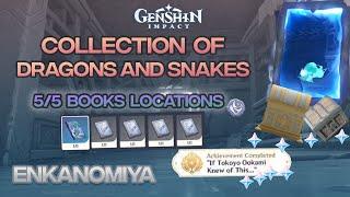 Collection of Dragons and Snakes | 5/5 Books Locations | World Quest | Genshin Impact 2.4