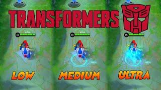 NEW OPTIMUS PRIME Johnson  Transformer Skin in Different Graphics Settings | MLBB