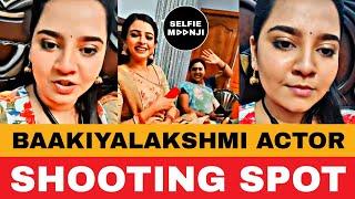  SHOOTING SPOT: Baakiyalakshmi Serial Actor Neha Menon Instagram Live | Selfie Moonji