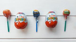 Lollipops & Kinder Surprise Chocolate Eggs -  A Lot Of Candy Opening ASMR