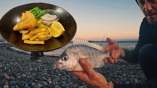 FISH & CHIPS | BEACH FISHING | CATCH & COOK