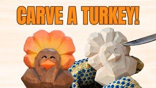 How to Carve a Turkey! Beginner Whittling Lesson