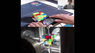 Rubik's Cube Robot vs World's best  speedcuber Feliks Zemdegs #shorts