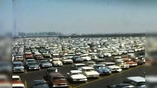 1960's Footage of Disneyland's Parking Lot and Entrance- Stock Video