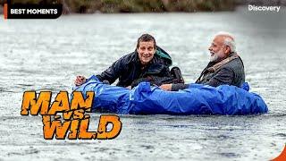 PM Narendra Modi's heroic adventure! | Bear Grylls | Man Vs Wild | Best Moments | Discovery Channel