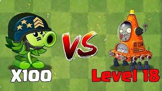 PVZ 2 Challenge - 100 Plants Max Level Vs 100 Robo-Cone Zombie ! Who Better #155