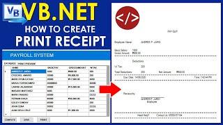 VB.Net - Payroll System with Print Payslip Receipt and Print Preview in Visual Basic.Net [TAGALOG]