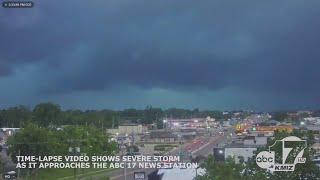 Time-lapse video of storm approaching ABC 17 News studio