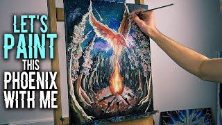 PHOENIX IS RISING painting process | VISIONARY ART TUTORIAL | I Draw My Passion