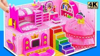 Build 2 Storey Princess Dream House with Bunk Bed from Cardboard, DIY Dress ️ DIY Miniature House