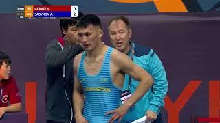 Round 1 GR - 72 kg: M. GERAEI (IRI) v. A. SADYKOV (KAZ)