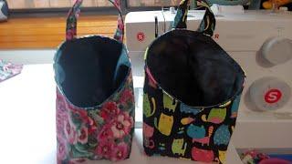 How to make a quick and easy themed storage pod / gift bag / car bag - fabric editions free pattern.