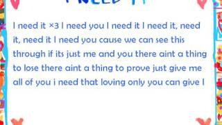Johnny Balik - I Need It Lyric Video