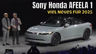 Sony Honda AFEELA 1 zur CES 2025: Revolutionäres Elektroauto mit neuen High-Tech-Features