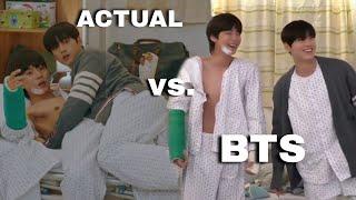 True Beauty - actual vs. bts | Funny Moments