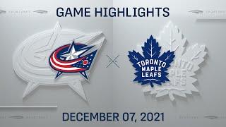 NHL Highlights | Blue Jackets vs. Maple Leafs - Dec. 7, 2021