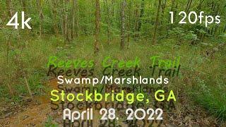 Nature In 4k 120fps/Hz | Reeves Creek Trail - Swamp Area |️Speed To 2x | GA (Apr 28, 2022)