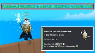 I HATCHED THE NEW ROYAL ICE CREAM SECRET IN TAPPING LEGENDS X ON CAMERA!!! (Roblox)