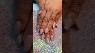 SHORT ROUND NAILS/ NUDE NAILS