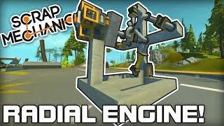 Radial Engine and Piston Powered Cars! (Scrap Mechanic #183)