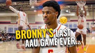 Bronny James Turns Up In LAST AAU GAME EVER!? Teams Up With Jah Jackson & Rob Dillingham|Highlights