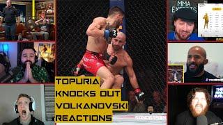 TOPURIA KOs VOLKANOVSKI AT UFC 298 | REACTIONS