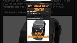 Leetcode 401 - Binary Watch