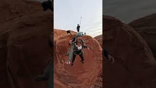 Memorial BASE jump! Shout out to Chip! #youtubeshorts #memory #emotional #moab #utah #bucketlist