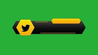 green screen lower third twitter minimal icon yellow