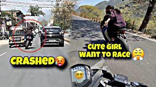 Cute Girl Want To Race  || ajj to race ho gyi  || Kawasaki H2r