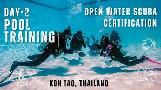 PADI OPEN WATER SCUBA CERTIFICATION | DAY-2 | KOH TAO | THAILAND | CRYSTAL DIVE KOH TAO