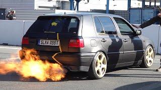 VOLKSWAGEN GOLF MK3 - INSANE Flames, Anti-Lag & Bangs!