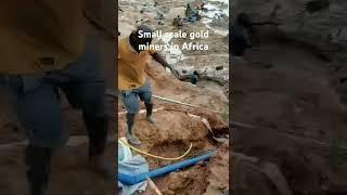 Small scale gold miners in Africa #activatedcarbon #goldmining #mining #اكسبلور