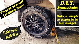 DIY Snowchains in low budget || Prepare your car for snow drive || How to make your own #snowchains