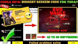 FREE FIRE REDEEM CODE TODAY 16 SEPTEMBER REDEEM CODE FREE FIRE | FF REDEEM CODE TODAY 16 SEPTEMBER