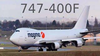 MAGMA AVIATION BOEING 747-400F (Landing & Departure) Birmingham Airport