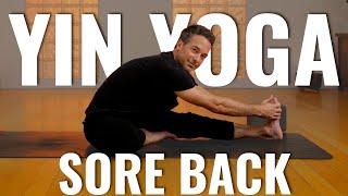 Yin Yoga Sore Back 15 Min Flow: Gentle Workout to Relieve Back Tension