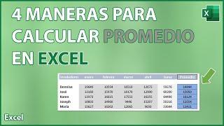 4 MANERAS PARA CALCULAR PROMEDIO en Excel 2019 | Función PROMEDIO | VENTAS POR VENDEDORES Y MESES