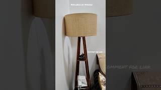 wooden  Floor Lamp with Shelf - Perfect  Lighting for Living Rooms, Bedrooms @UnboxingHappiness