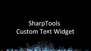 SharpTools Minimalistic Text Widgets