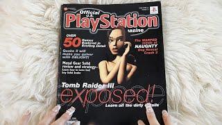 ASMR - 90s Playstation Gaming Magazine pt. 3   (Fully Whispered, Crinkles, Tapping)