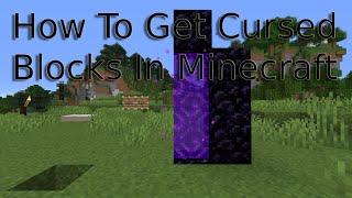 How To Get CURSED Blocks In Minecraft Survival!!!