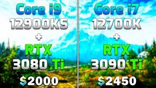 Core i9 12900KS + RTX 3080 Ti vs Core i7 12700K + RTX 3090 Ti | Which Combo is Better for Gaming?