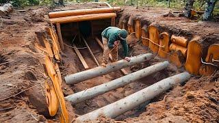 Building 2 Room Log CABIN Underground | Start to Finish by ‪@bushcraftua1‬