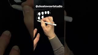 Обучение Жостовской росписи в Моей Студии | Learning Zhostovo Painting in My Studio #shorts